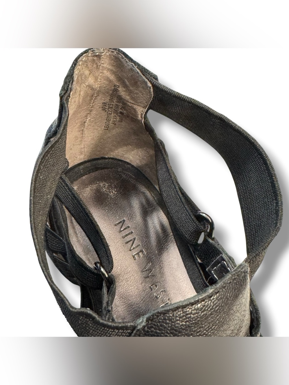 Nine West Japar Black Strappy gladiator style Heels Size 8 - Picture 9 of 16
